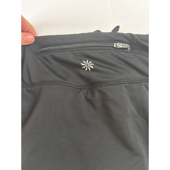 Athleta Tiered Skirt Skort Black Ruffles Built in Shorts Size XS Drawstring - Picture 8 of 10